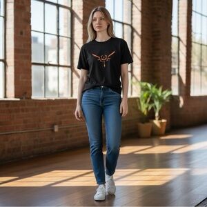 Forge 285 Short Sleeve Cotton Black T-Shirt Size Small